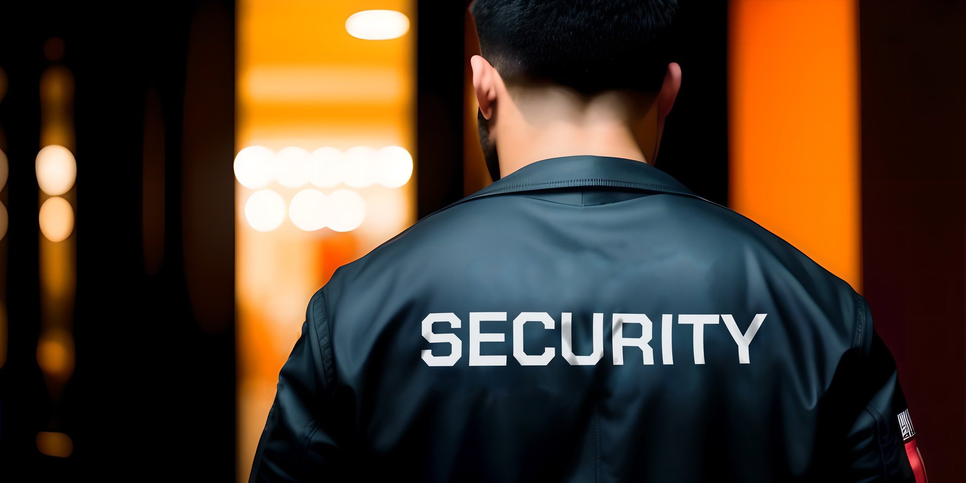 Security guard at live festival event